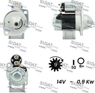 Sidat S12HT0200A2 - Стартер vvparts.bg