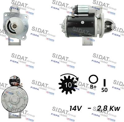 Sidat S12LU0154A2 - Стартер vvparts.bg