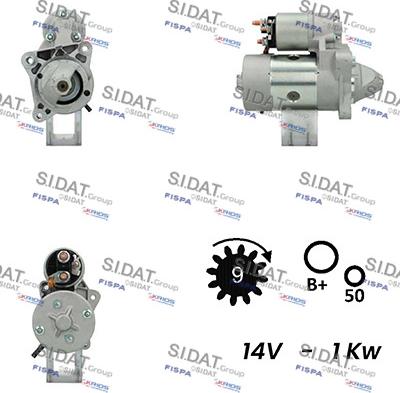 Sidat S12MA0659A2 - Стартер vvparts.bg