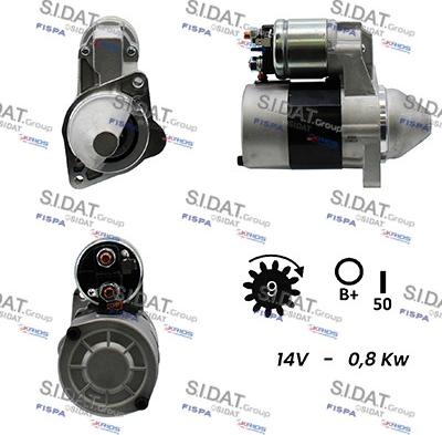 Sidat S12MA0050A2 - Стартер vvparts.bg