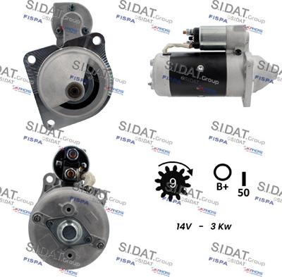 Sidat S12MA0106A2 - Стартер vvparts.bg