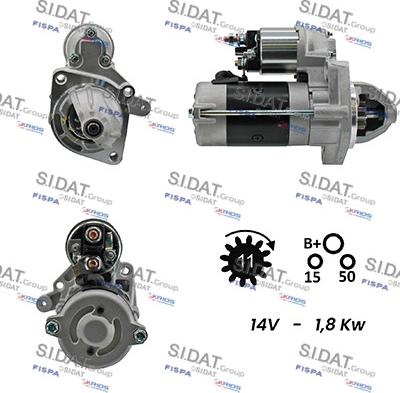 Sidat S12MA0112A2 - Стартер vvparts.bg