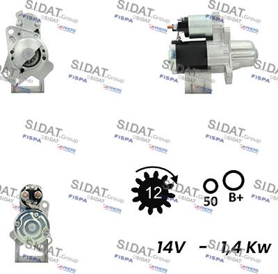 Sidat S12MH0540A2 - Стартер vvparts.bg