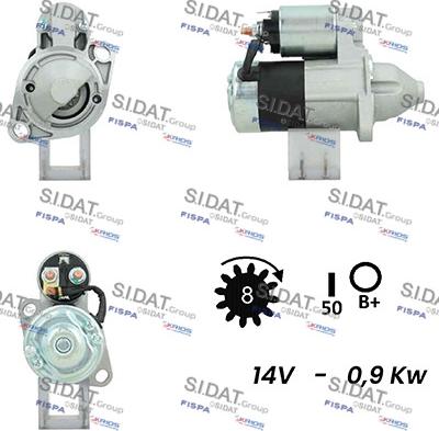 Sidat S12MH0555A2 - Стартер vvparts.bg