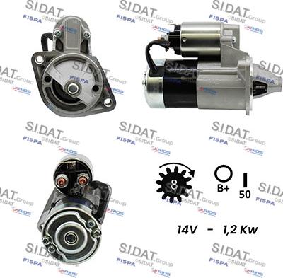 Sidat S12MH0550A2 - Стартер vvparts.bg