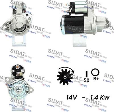 Sidat S12MH0581A2 - Стартер vvparts.bg