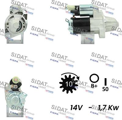 Sidat S12MH0525A2 - Стартер vvparts.bg