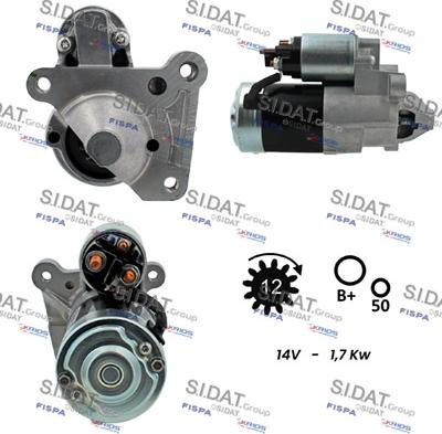 Sidat S12MH0053 - Стартер vvparts.bg