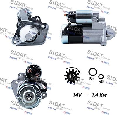 Sidat S12MH0012A2 - Стартер vvparts.bg