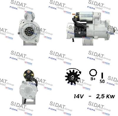 Sidat S12MH0195A2 - Стартер vvparts.bg