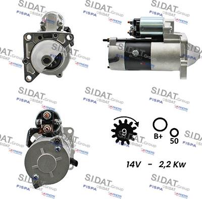 Sidat S12MH0150A2 - Стартер vvparts.bg