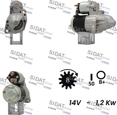 Sidat S12MH0395A2 - Стартер vvparts.bg