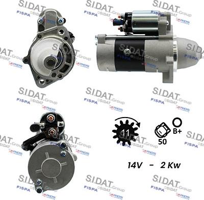 Sidat S12MH0308A2 - Стартер vvparts.bg