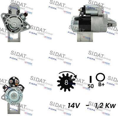 Sidat S12MH0331A2 - Стартер vvparts.bg