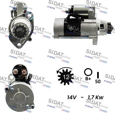 Sidat S12MH0333A2 - Стартер vvparts.bg