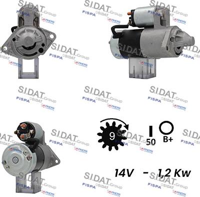 Sidat S12MH0222A2 - Стартер vvparts.bg