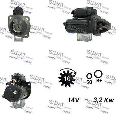 Sidat S12ML0388A2 - Стартер vvparts.bg