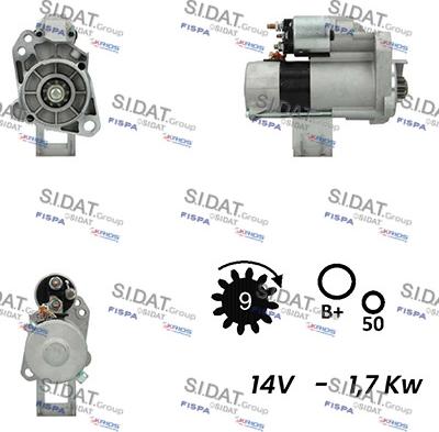 Sidat S12VA0445A2 - Стартер vvparts.bg