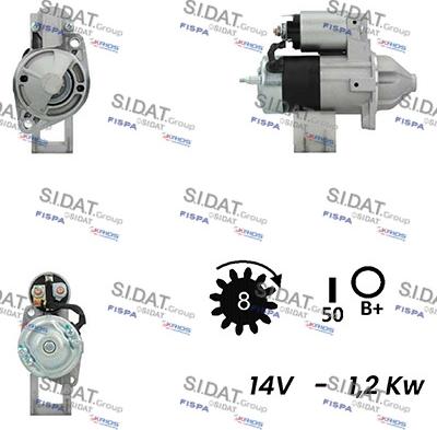 Sidat S12VA0409A2 - Стартер vvparts.bg