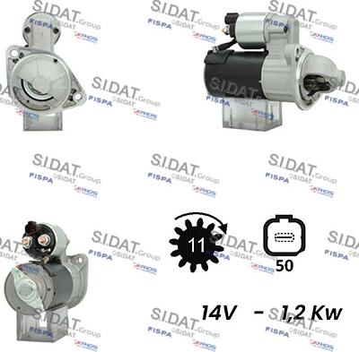 Sidat S12VA0414A2 - Стартер vvparts.bg