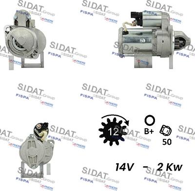 Sidat S12VA0412A2 - Стартер vvparts.bg