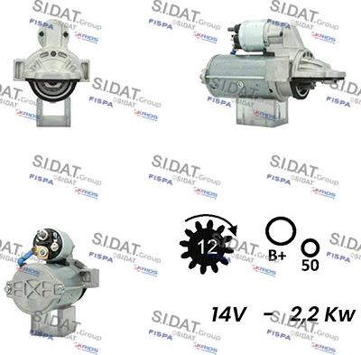 Sidat S12VA0482A2 - Стартер vvparts.bg