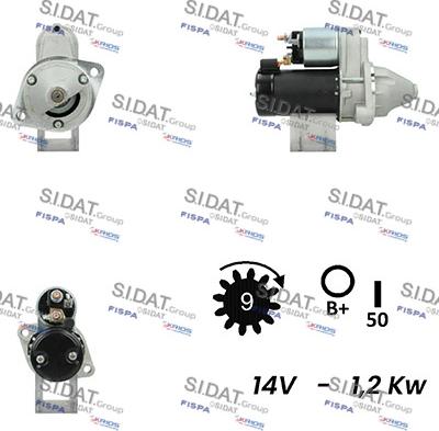 Sidat S12VA0506A2 - Стартер vvparts.bg