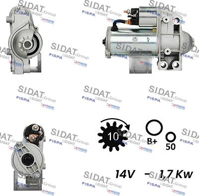 Sidat S12VA0614A2 - Стартер vvparts.bg