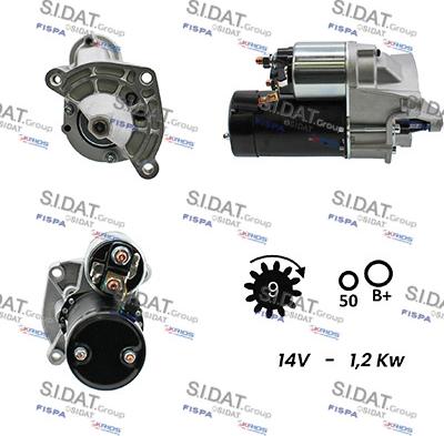 Sidat S12VA0002A2 - Стартер vvparts.bg