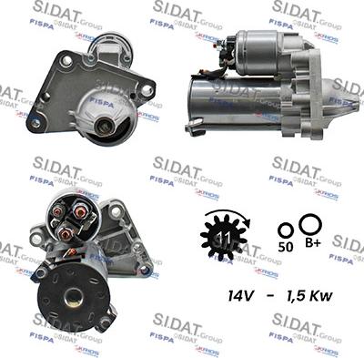 Sidat S12VA0014A2 - Стартер vvparts.bg