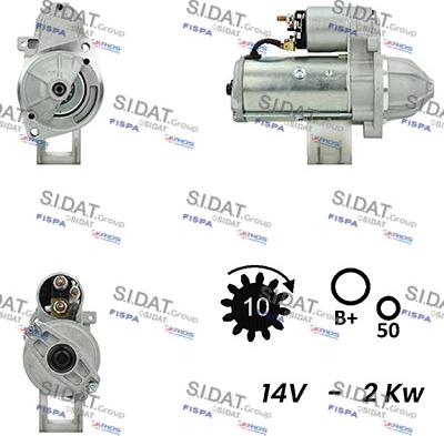 Sidat S12VA0010A2 - Стартер vvparts.bg