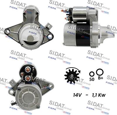 Sidat S12VA0011A2 - Стартер vvparts.bg