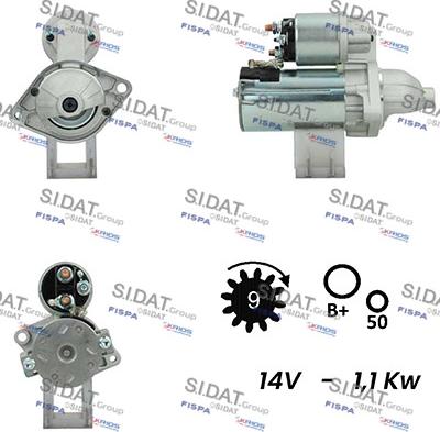 Sidat S12VA0033 - Стартер vvparts.bg