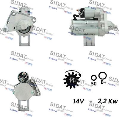 Sidat S12VA0153A2 - Стартер vvparts.bg