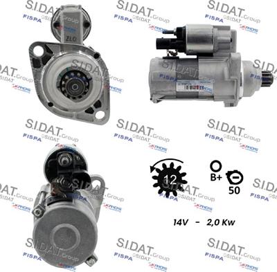 Sidat S12VA0851 - Стартер vvparts.bg