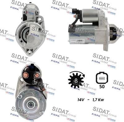 Sidat S12VA0814 - Стартер vvparts.bg