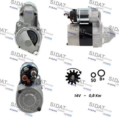 Sidat S12VA0837A2 - Стартер vvparts.bg