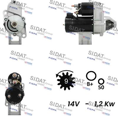 Sidat S12VA0363A2 - Стартер vvparts.bg