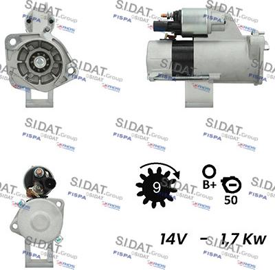 Sidat S12VA0250A2 - Стартер vvparts.bg