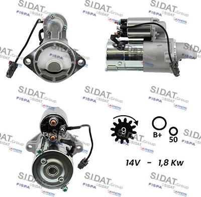 Sidat S12VA0205A2 - Стартер vvparts.bg