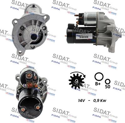 Sidat S12VA0238 - Стартер vvparts.bg