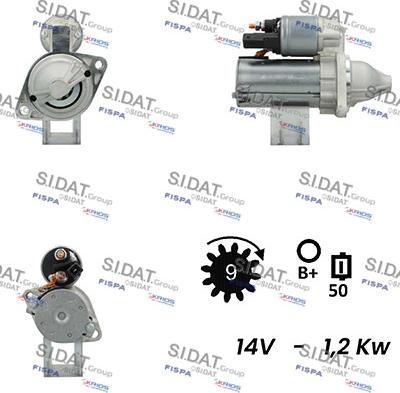 Sidat S12VA0237A2 - Стартер vvparts.bg