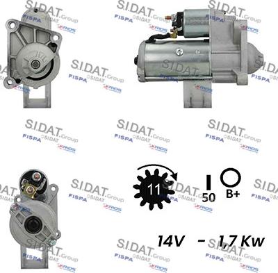 Sidat S12VA0279A2 - Стартер vvparts.bg