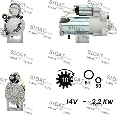 Sidat S12VS0481A2 - Стартер vvparts.bg