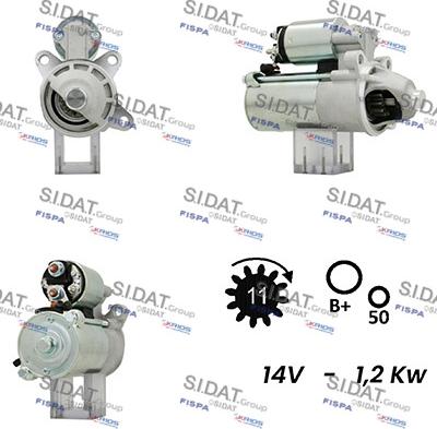 Sidat S12VS0696A2 - Стартер vvparts.bg