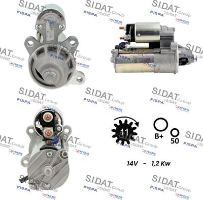 Sidat S12VS0696 - Стартер vvparts.bg