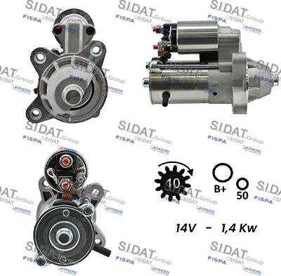 Sidat S12VS0054A2 - Стартер vvparts.bg