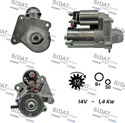 Sidat S12VS0013A2 - Стартер vvparts.bg