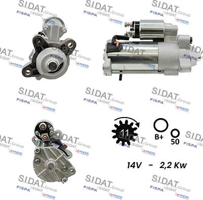 Sidat S12VS0036 - Стартер vvparts.bg