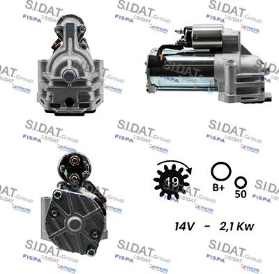 Sidat S12VS0032A2 - Стартер vvparts.bg